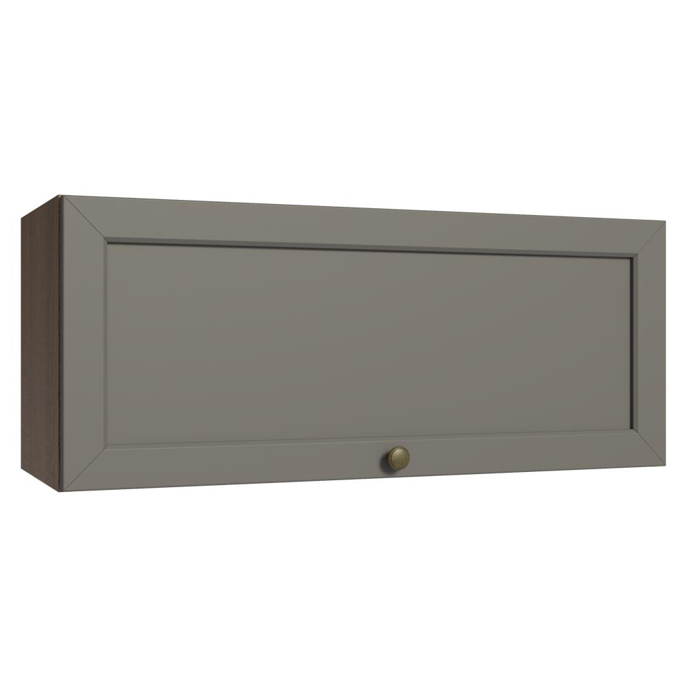 Armário Aéreo 80 cm 1 Porta Basculante Rustic/Cinza Vik Madesa