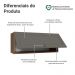 Armário Aéreo 80 cm 1 Porta Basculante Rustic/Cinza Vik Madesa