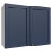 Armário Aéreo 80 cm 2 Portas Branco/Azul Vik Madesa