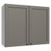 Armário Aéreo 80 cm 2 Portas Branco/Cinza Vik Madesa