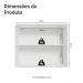 Armário Aéreo 80 cm 2 Portas Branco/Verde Vik Madesa