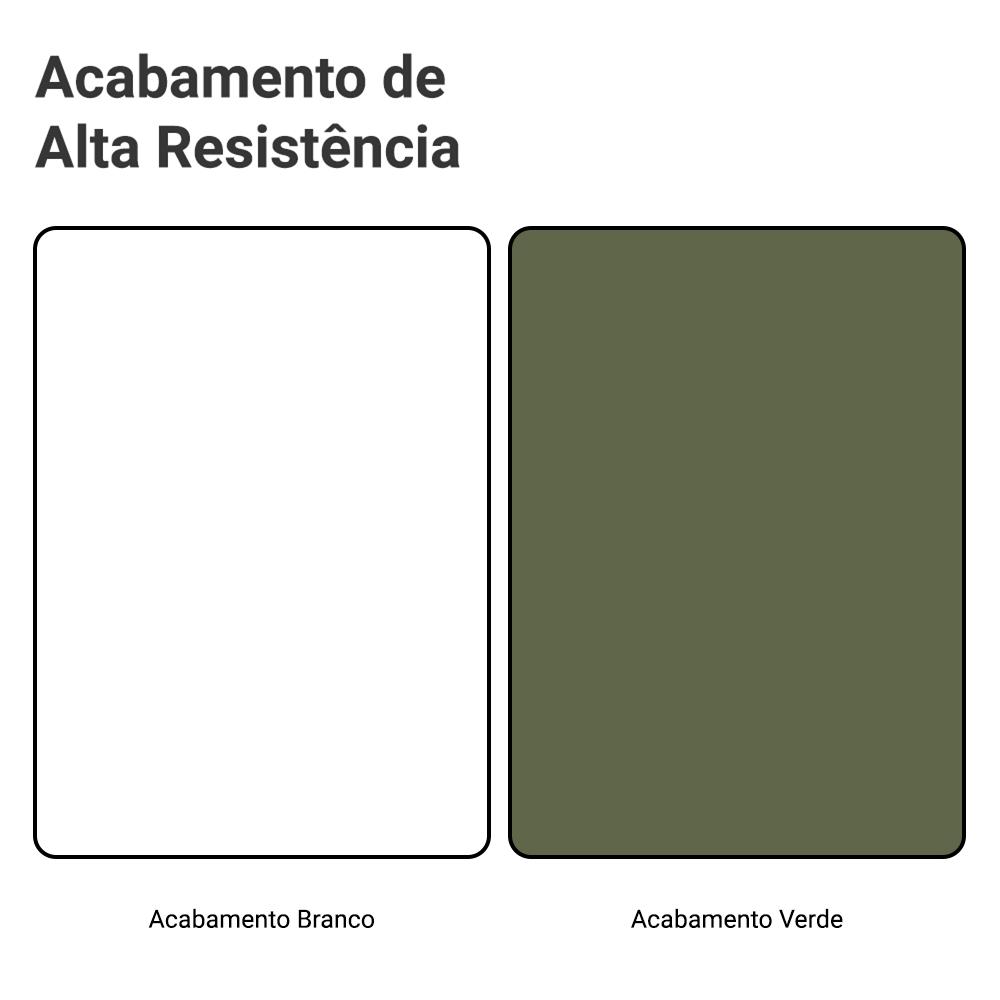 Armário Aéreo 80 cm 2 Portas Branco/Verde Vik Madesa