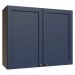 Armário Aéreo 80 cm 2 Portas Rustic/Azul Vik Madesa