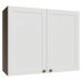 Armário Aéreo 80 cm 2 Portas Rustic/Branco Vik Madesa
