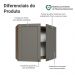 Armário Aéreo 80 cm 2 Portas Rustic/Cinza Vik Madesa