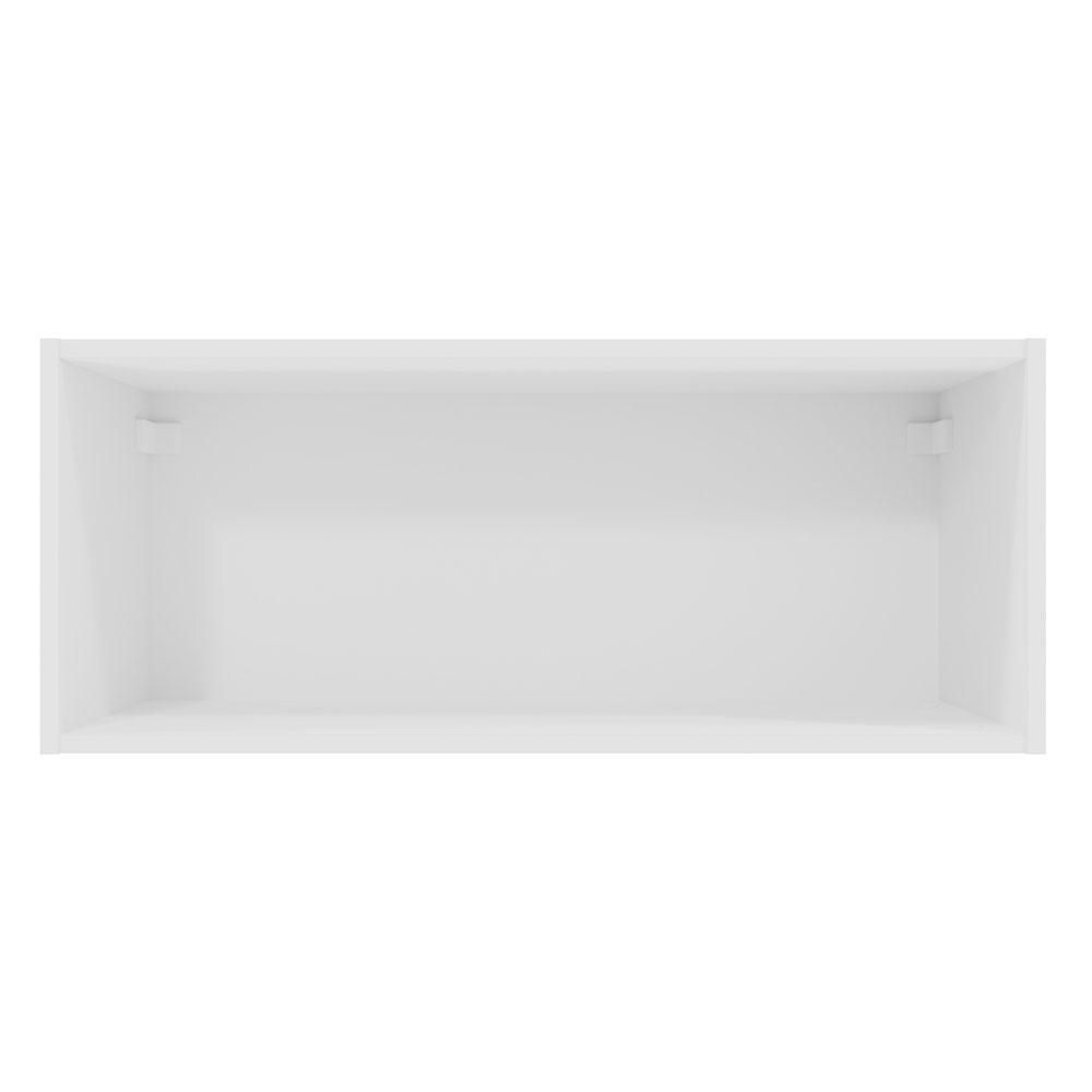 Armário Aéreo 80 cm Nicho Aberto para Cozinhas Lux, Glamy, Agata, Stella Branco Madesa