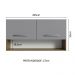 Armário Aéreo Cozinha 105cm 2 Portas 1 Nicho Rustic/Cinza Emilly Madesa