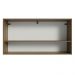 Armário Aéreo Cozinha 105cm 2 Portas 1 Nicho Rustic/Preto Emilly Madesa