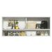 Armário Aéreo Madesa 2 Portas Correr Vidro Reflex 1 Nicho para Cozinhas Glamy, Lux e Reims - Branco
