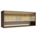 Armário Aéreo Madesa 2 Portas Correr Vidro Reflex 1 Nicho para Cozinhas Glamy, Lux e Reims - Rustic
