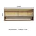 Armário Aéreo Madesa 2 Portas Correr Vidro Reflex 1 Nicho para Cozinhas Glamy, Lux e Reims - Rustic