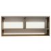 Armário Aéreo Madesa 2 Portas Correr Vidro Reflex 1 Nicho para Cozinhas Glamy, Lux e Reims - Rustic