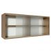 Armário Aéreo Madesa 2 Portas de Correr de Vidro para Cozinhas Glamy, Lux e Reims - Rustic