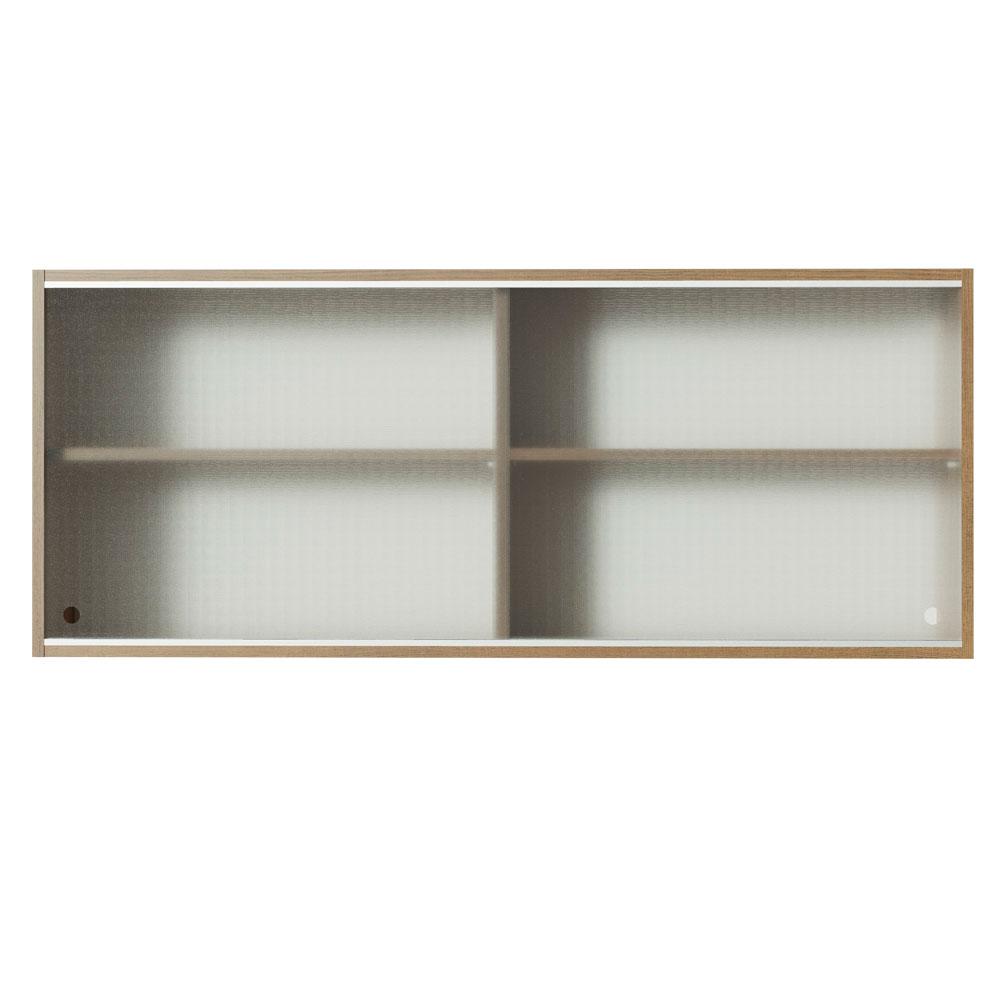 Armário Aéreo Madesa 2 Portas de Correr de Vidro para Cozinhas Glamy, Lux e Reims - Rustic