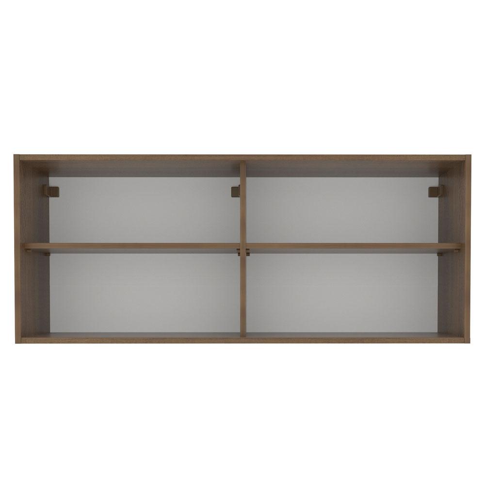 Armário Aéreo Madesa 2 Portas de Correr de Vidro para Cozinhas Glamy, Lux e Reims - Rustic