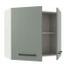 Armário Aéreo Madesa Agata 80 cm 2 Portas - Branco/Cinza