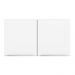 Armário Aéreo Madesa Lux 120 cm 2 Portas - Branco/Branco Veludo