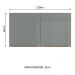 Armário Aéreo Madesa Lux 120 cm 2 Portas - Branco/Cinza