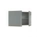 Armário Aéreo Madesa Lux 120 cm 2 Portas - Branco/Cinza