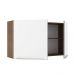 Armário Aéreo Madesa Lux 120 cm 2 Portas - Rustic/Branco Veludo