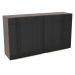 Armário Aéreo Madesa Lux 120 cm 2 Portas - Rustic/Preto
