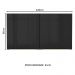 Armário Aéreo Madesa Lux 120 cm 2 Portas - Rustic/Preto