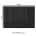 Armário Aéreo Madesa Lux 120 cm 3 Portas - Rustic/Preto