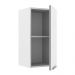 Armário Aéreo Madesa Lux 35 cm 1 Porta - Branco/Branco Veludo