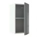 Armário Aéreo Madesa Lux 35 cm 1 Porta - Branco/Cinza