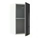 Armário Aéreo Madesa Lux 35 cm 1 Porta - Branco/Preto
