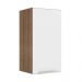 Armário Aéreo Madesa Lux 35 cm 1 Porta - Rustic/Branco Veludo