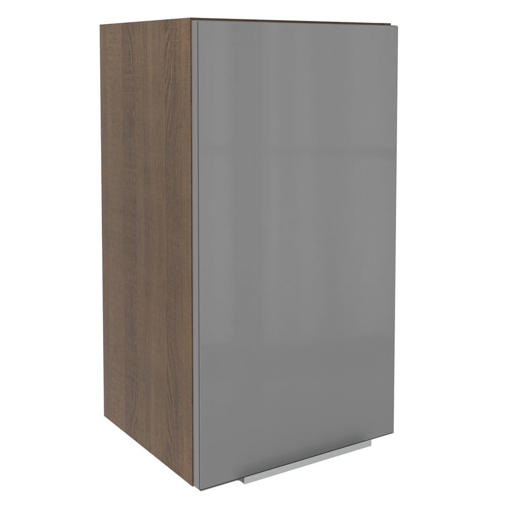 Armário Aéreo Madesa Lux 35 cm 1 Porta - Rustic/Cinza