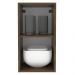Armário Aéreo Madesa Lux 35 cm 1 Porta - Rustic/Cinza