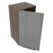 Armário Aéreo Madesa Lux 35 cm 1 Porta - Rustic/Cinza