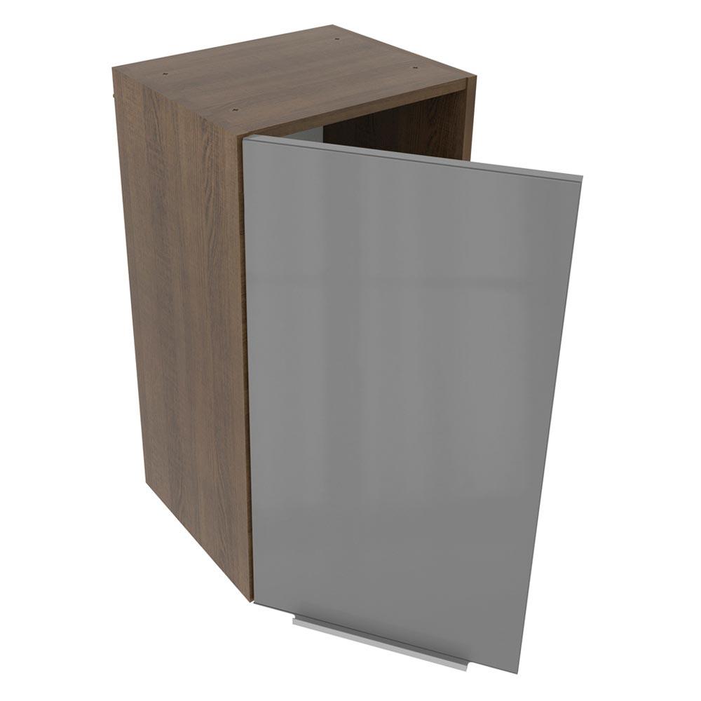 Armário Aéreo Madesa Lux 35 cm 1 Porta - Rustic/Cinza