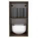 Armário Aéreo Madesa Lux 35 cm 1 Porta - Rustic/Preto
