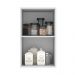 Armário Aéreo Madesa Lux 40 cm 1 Porta - Branco/Branco Veludo