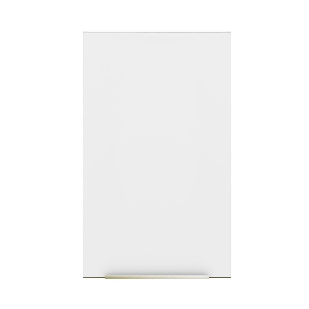Armário Aéreo Madesa Lux 40 cm 1 Porta - Branco/Branco Veludo