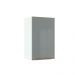 Armário Aéreo Madesa Lux 40 cm 1 Porta - Branco/Cinza