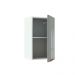 Armário Aéreo Madesa Lux 40 cm 1 Porta - Branco/Cinza