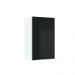 Armário Aéreo Madesa Lux 40 cm 1 Porta - Branco/Preto