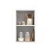 Armário Aéreo Madesa Lux 40 cm 1 Porta - Branco/Preto