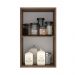 Armário Aéreo Madesa Lux 40 cm 1 Porta - Rustic/Branco Veludo