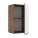 Armário Aéreo Madesa Lux 40 cm 1 Porta - Rustic/Branco Veludo