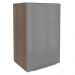 Armário Aéreo Madesa Lux 40 cm 1 Porta - Rustic/Cinza