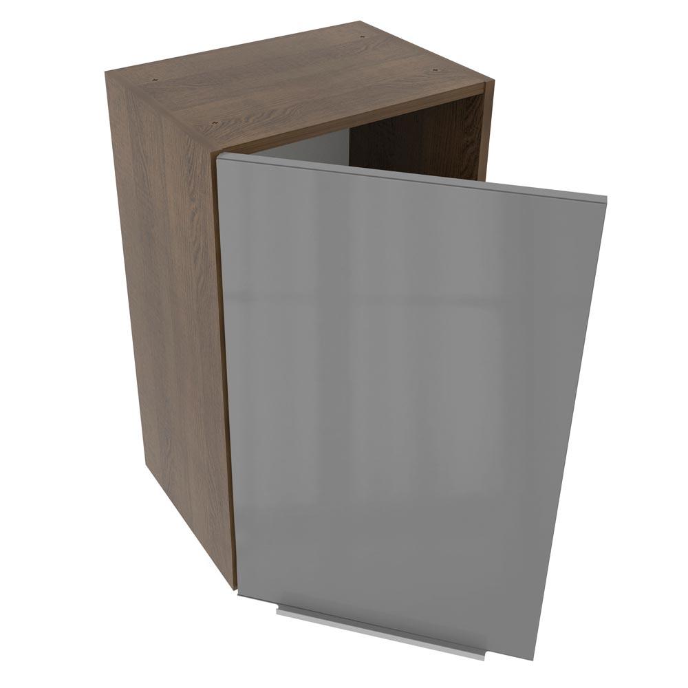 Armário Aéreo Madesa Lux 40 cm 1 Porta - Rustic/Cinza