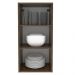 Armário Aéreo Madesa Lux 40 x 83 cm 1 Porta - Rustic/Cinza