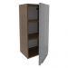 Armário Aéreo Madesa Lux 40 x 83 cm 1 Porta - Rustic/Cinza