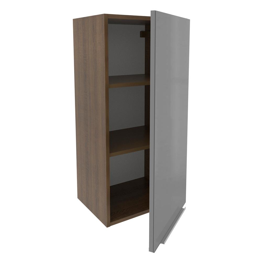 Armário Aéreo Madesa Lux 40 x 83 cm 1 Porta - Rustic/Cinza