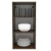 Armário Aéreo Madesa Lux 40 x 83 cm 1 Porta - Rustic/Preto